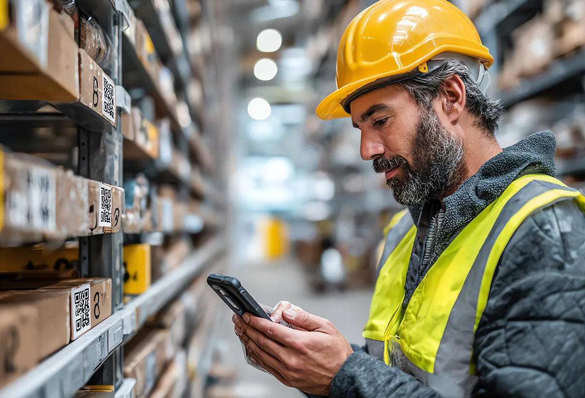 Warehouse operator using inventory management technology